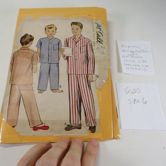 McCalls 5020 clothing pattern size 6 (problems) Sleep Clothes - Picture 2 of 10
